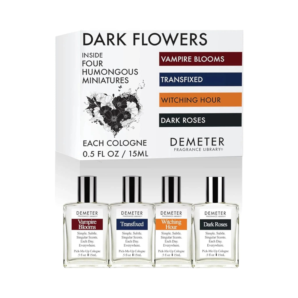 Dark Flowers Miniature Set of 4 Perfume Sampler Set J2792