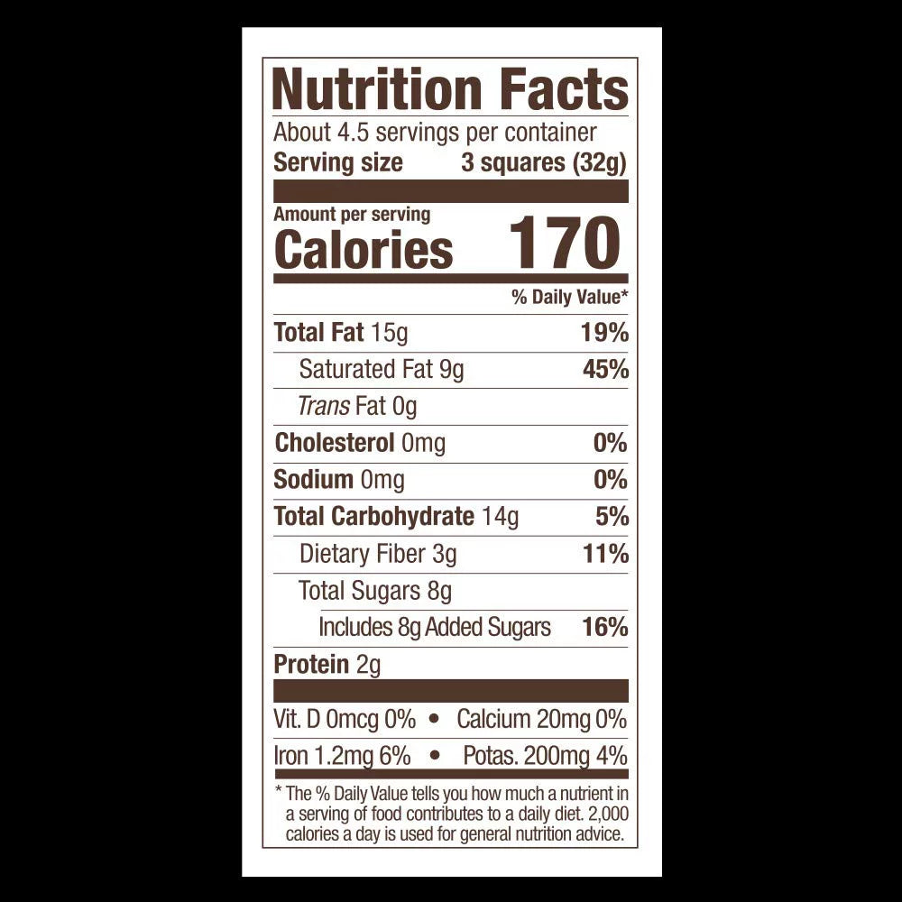 72% Cacao Dark Chocolate Squares (Pack Of 3) O867