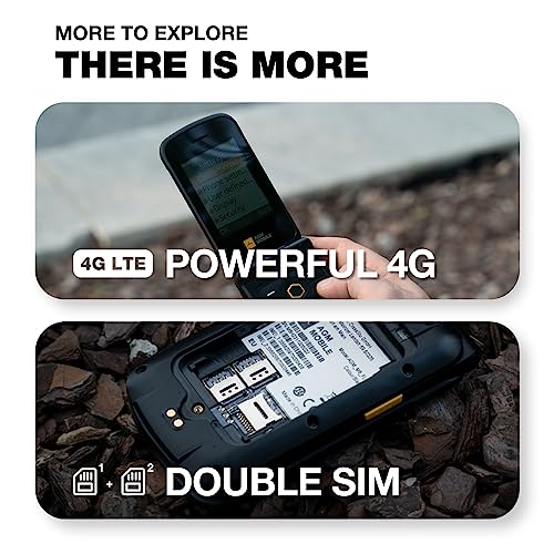 Rugged Basic Flip Phone, 4G Feature Cell Phone, Waterproof, Drop-Proof, Dual SIM K492048