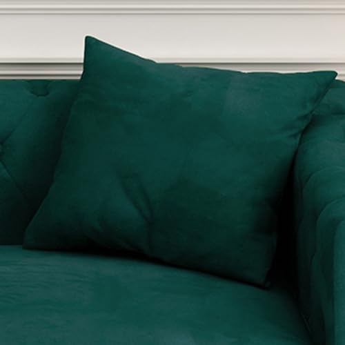 Blue Velvet 3 Seaters Sofa with Nailhead Decor and Metal Legs, 83" X96808
