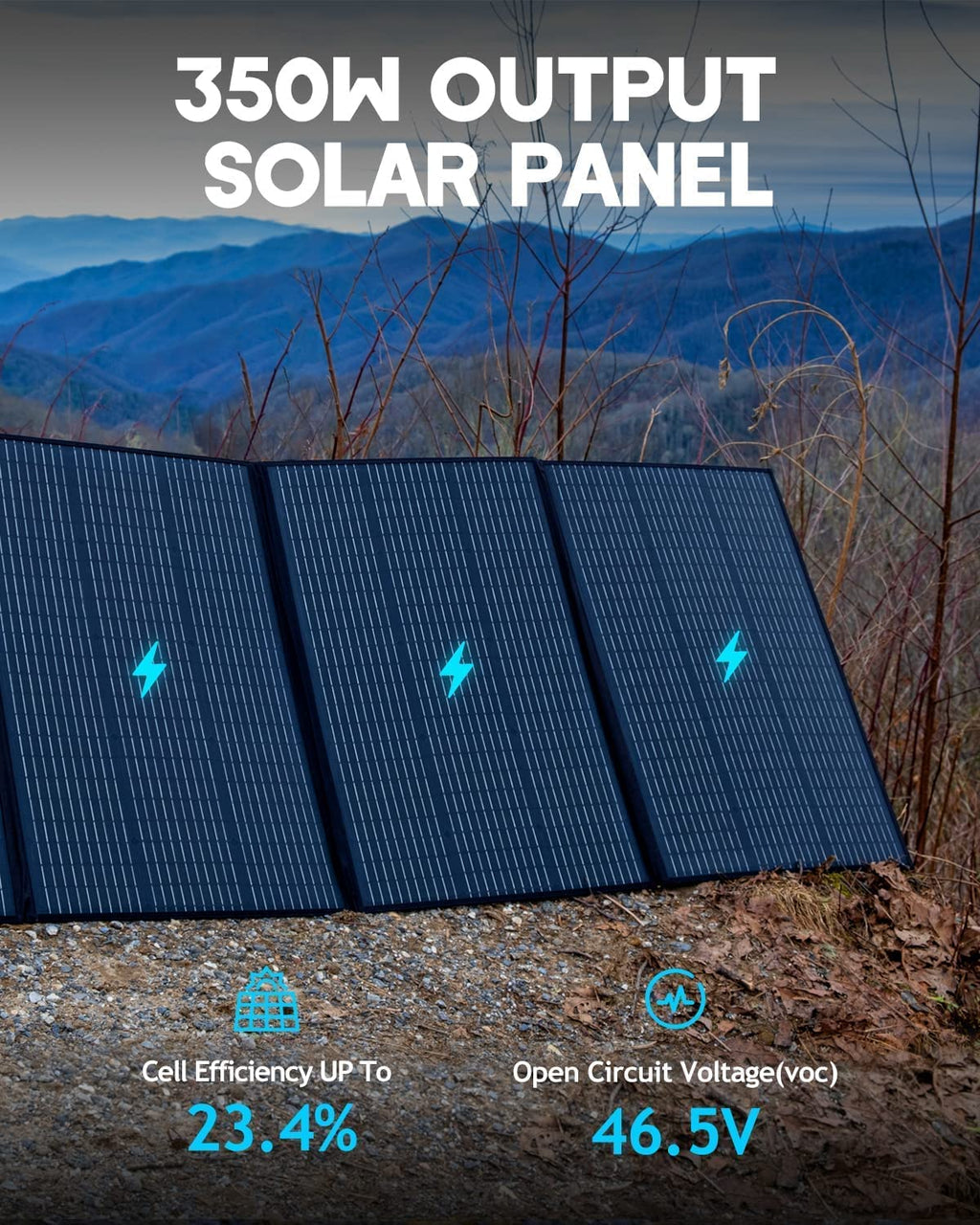 Modular Power System With 3 Pcs Solar Panels 350W, 3000W AC Outlets S215062