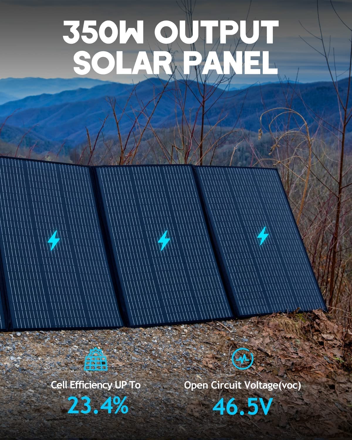 Modular Power System With 3 Pcs Solar Panels 350W, 3000W AC Outlets S215062