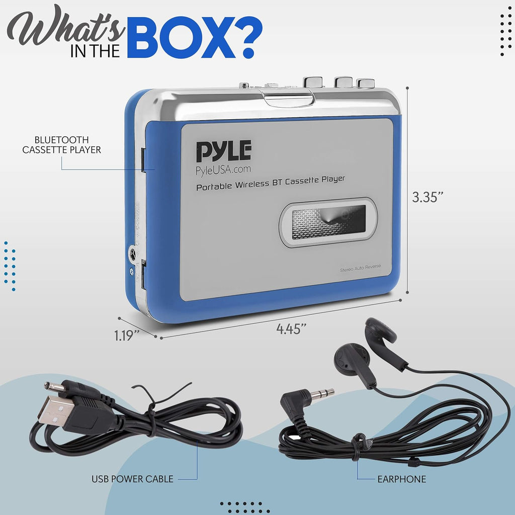 Cassette Player Bluetooth with Earphone W432468