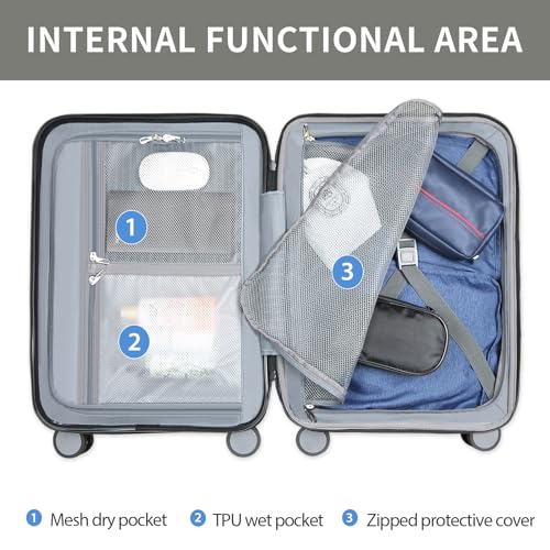 Light Purple 20-Inch Hardside Expandable Carry On Luggage X928667