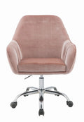 Pink Peach Velvet Office Chair J370691
