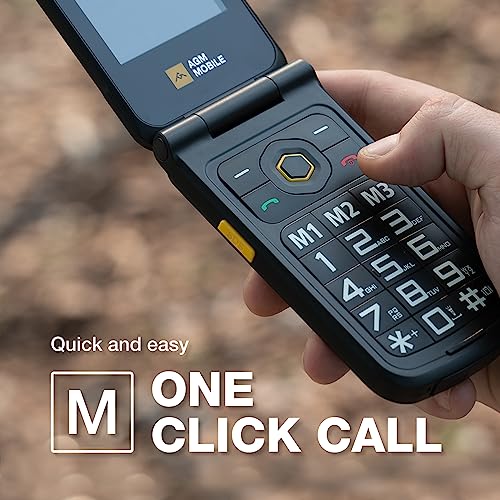 Rugged Basic Flip Phone, 4G Feature Cell Phone, Waterproof, Drop-Proof, Dual SIM K492048
