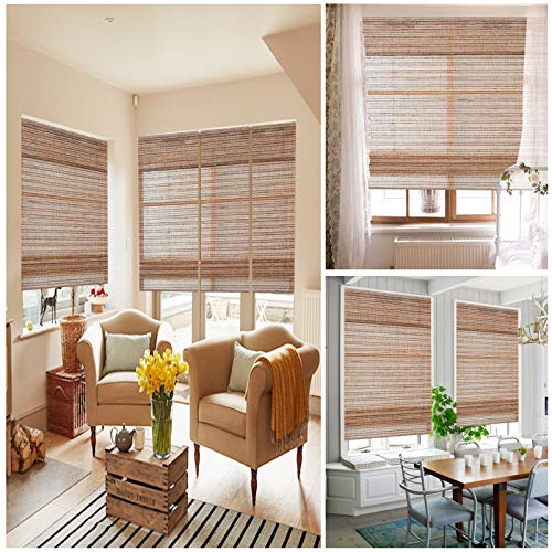 Cordless Bamboo Roman Shades with Valance M353