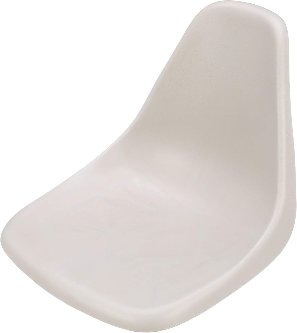 Gray 1-Piece Molded Plastic Bucket Seat with Mounting Screws O908