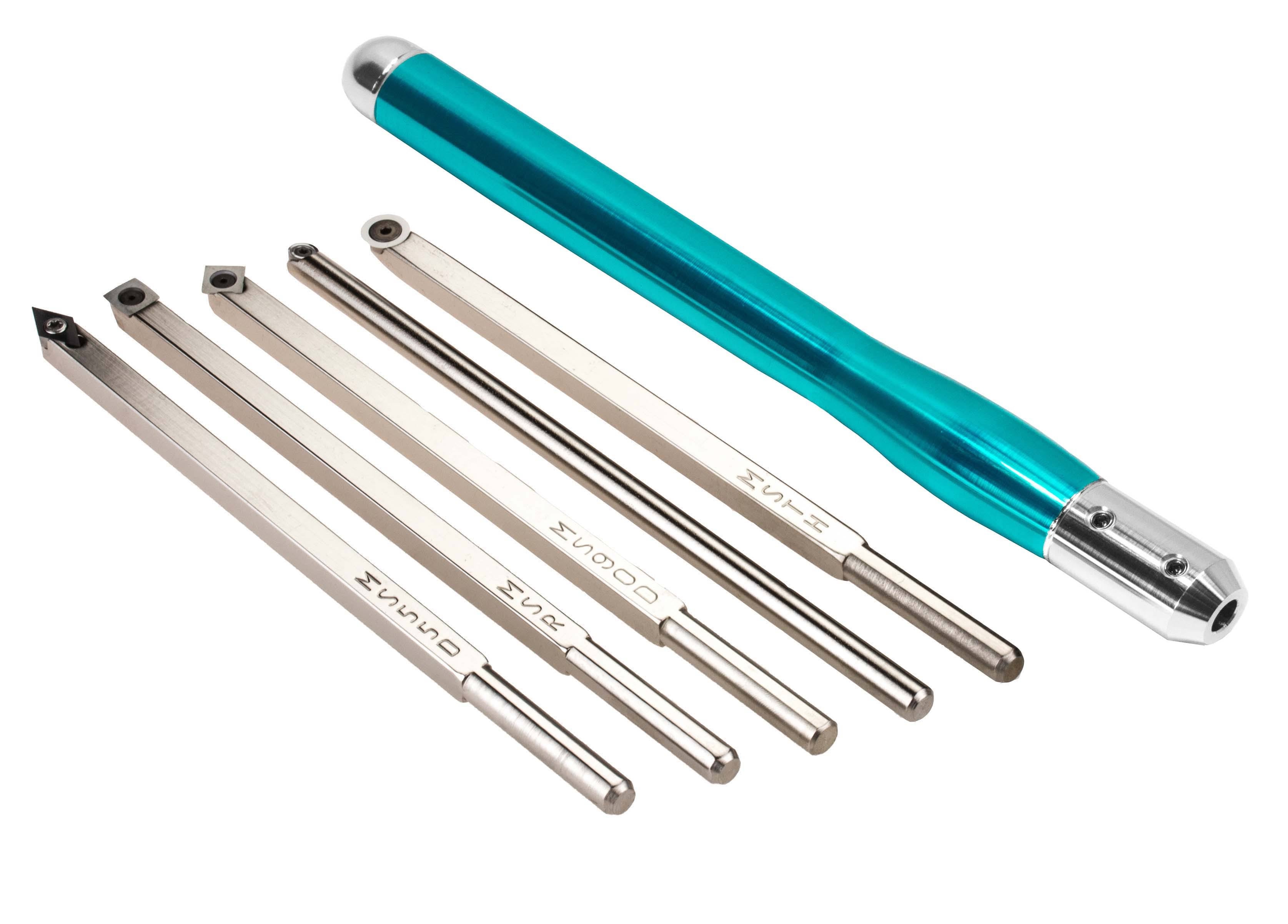 5 Carbide Woodturning Tools with Interchangeable Handle Q360