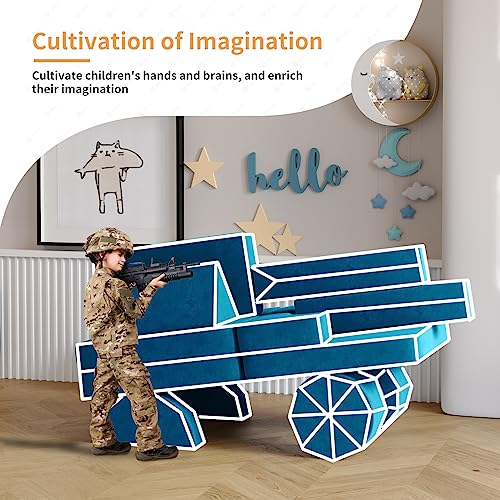13PCS Modular Kids Play Couch (Blueberry, L) V578
