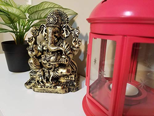 6.25" Multicolor Antique Finish Ganesh Statue P42833