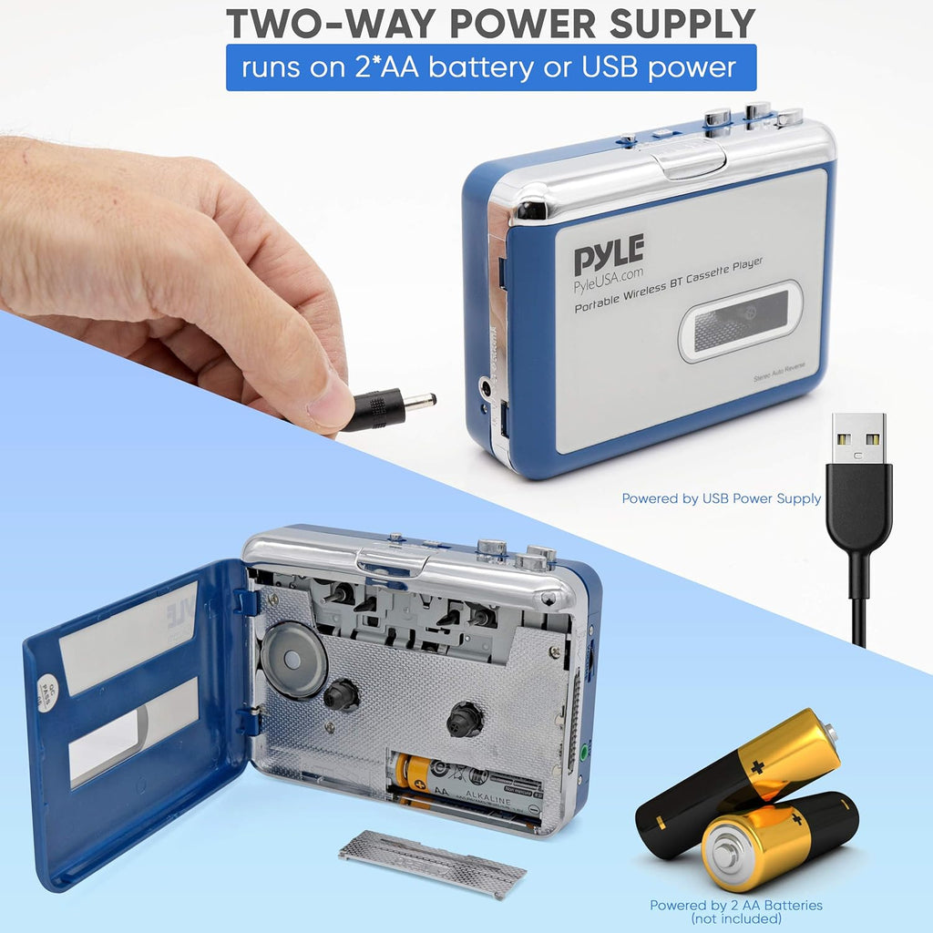 Cassette Player Bluetooth with Earphone W432468