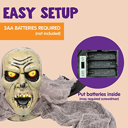 Zombie Halloween Decoration with Sound and Flashing Eyes D1510
