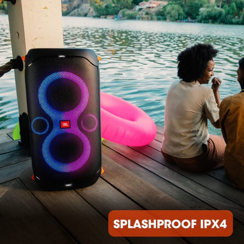 Black Portable Party Speaker with Built-in Lights F784