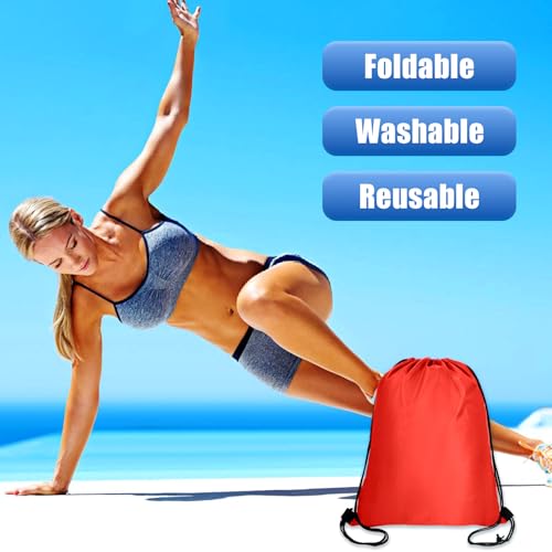 50 Pcs 10 Colors Nylon Drawstring Backpack P1981
