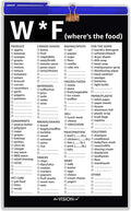 50 Sheets 8.5" x 5.5" Grocery List Pad with Fridge Magnet P256
