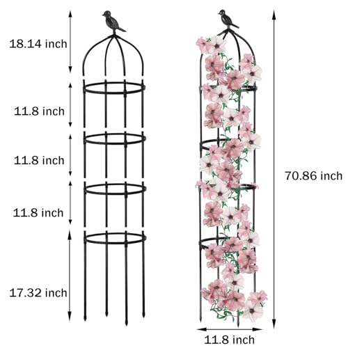 White 1Pack 6ft Round Trellis F54223
