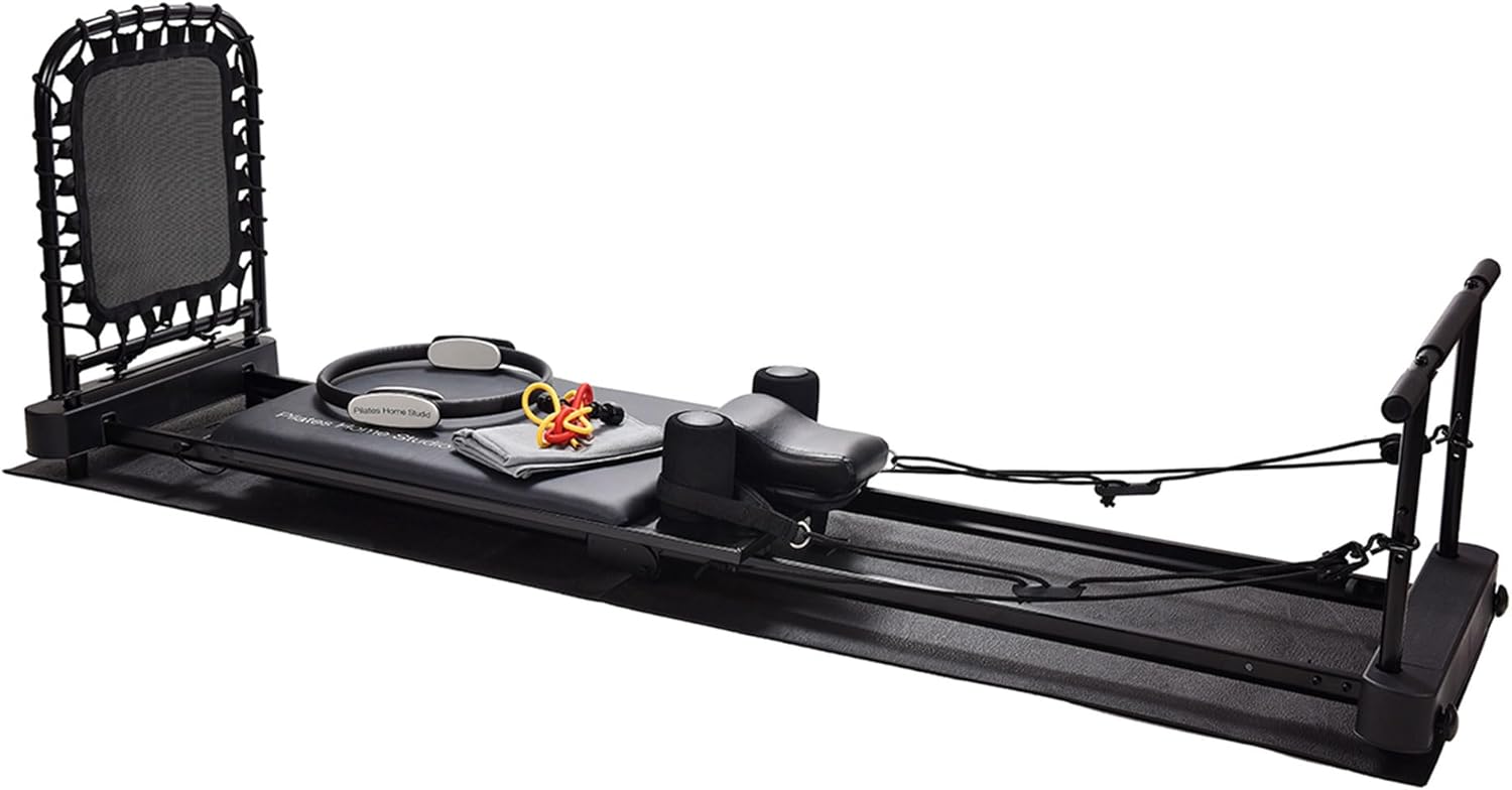 Black Foldable Pilates Reformer J2360