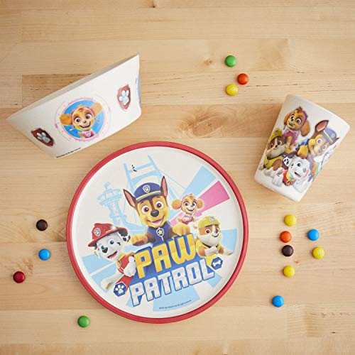 3 Piece Melamine Bamboo Kids Dinnerware Set M45216