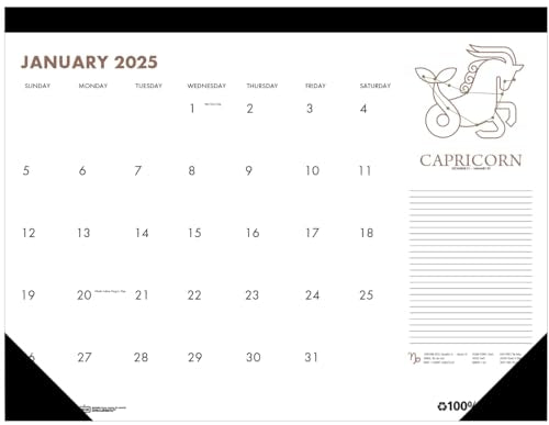18.5 x 13 Inches Monthly Desk Pad Calendar Q198