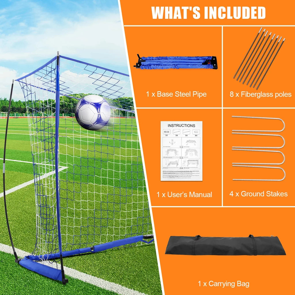 Blue 12 ft x 6 ft Portable Soccer Goal S69266
