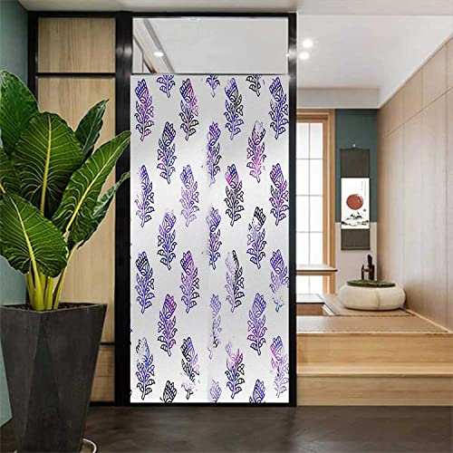 Boho Blue PVC Frosted Window Film, 23.6 in x 78.7 in C9828