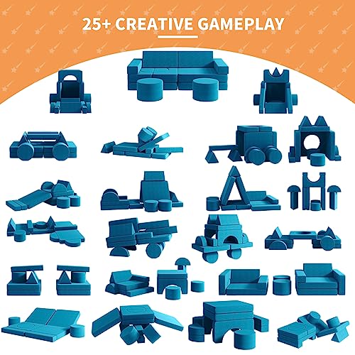 13PCS Modular Kids Play Couch (Blueberry, L) V578