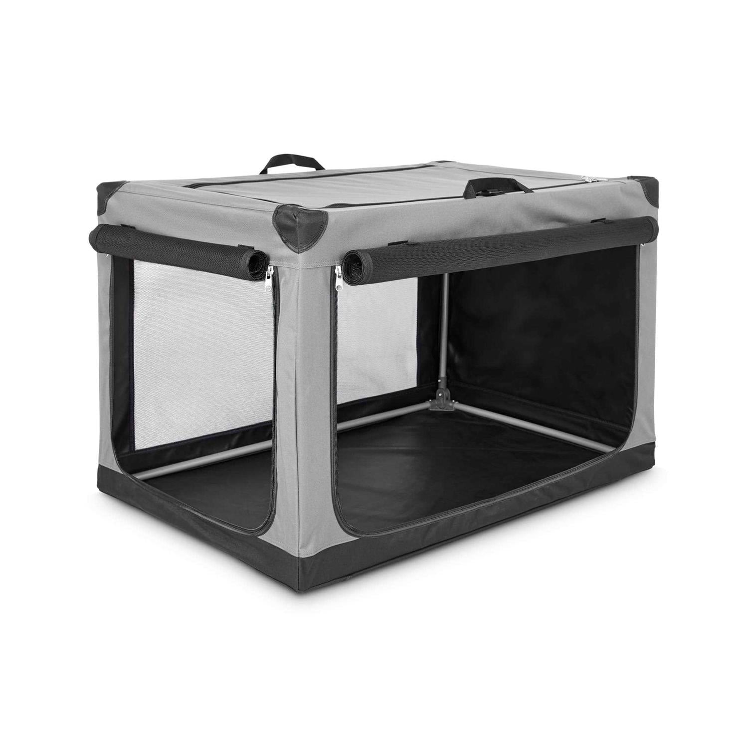 Portable Canvas Dark Grey Dog Crate D87272