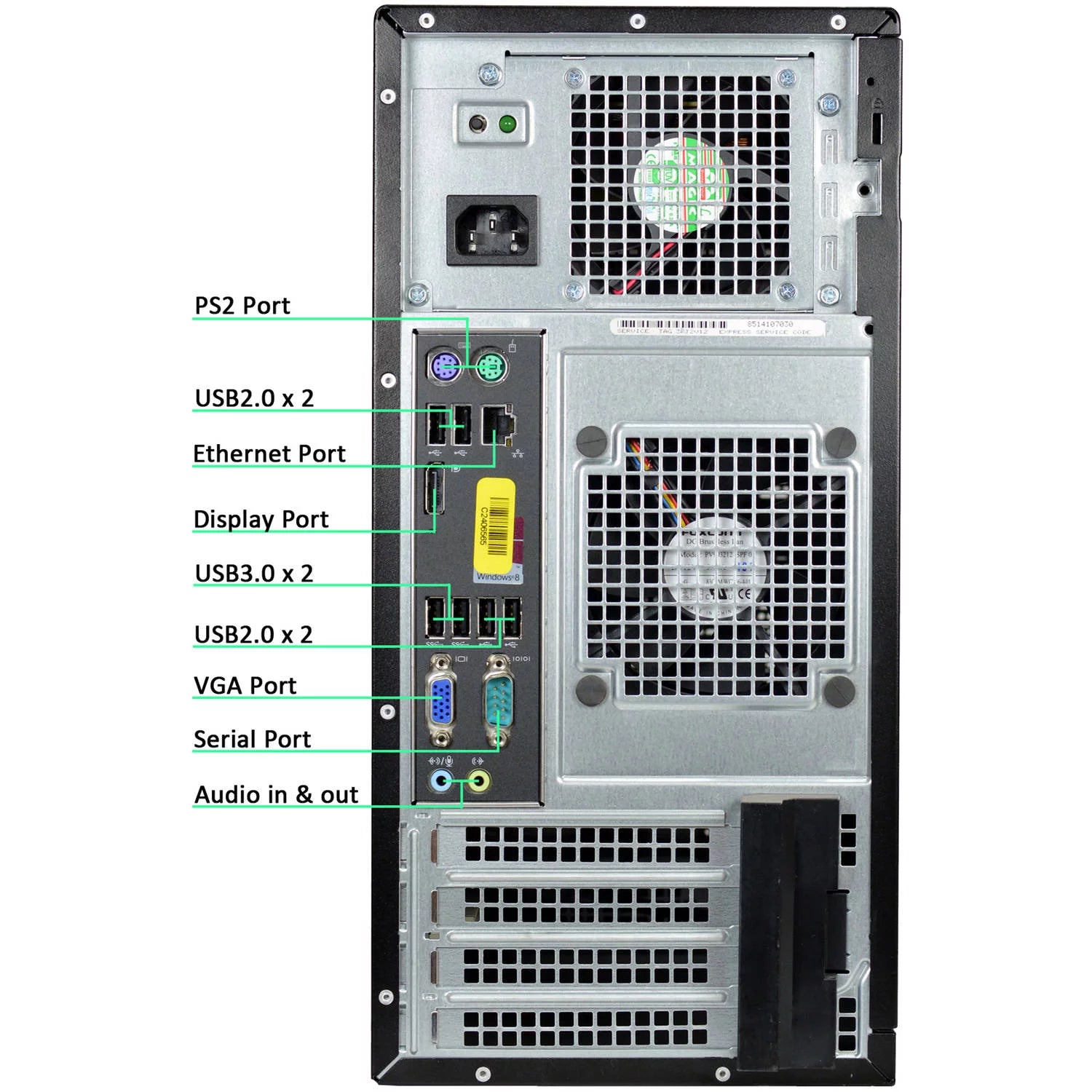 Restored Intel Core i5 16GB Ram 128GB SSD + 2TB HDD Desktop Tower PC W5580