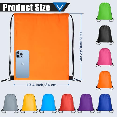 50 Pcs 10 Colors Nylon Drawstring Backpack P1981