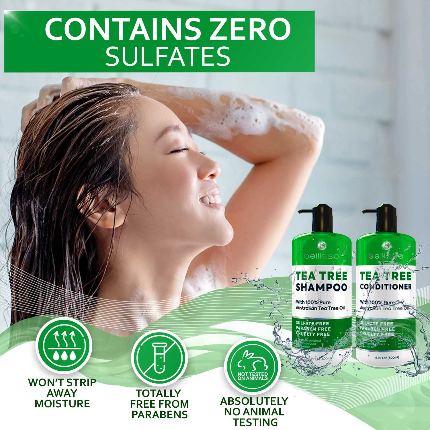 Tea Tree Oil Shampoo and Conditioner Set V11724