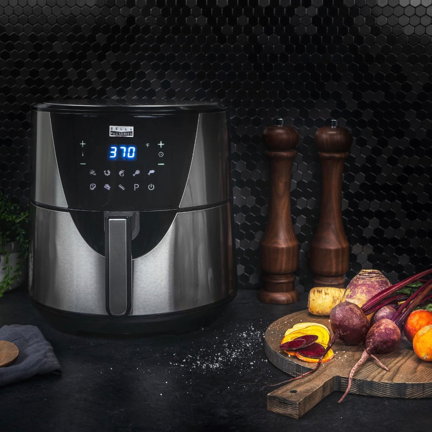8qt Touchscreen Digital Air Fryer, Stainless Steel U69446