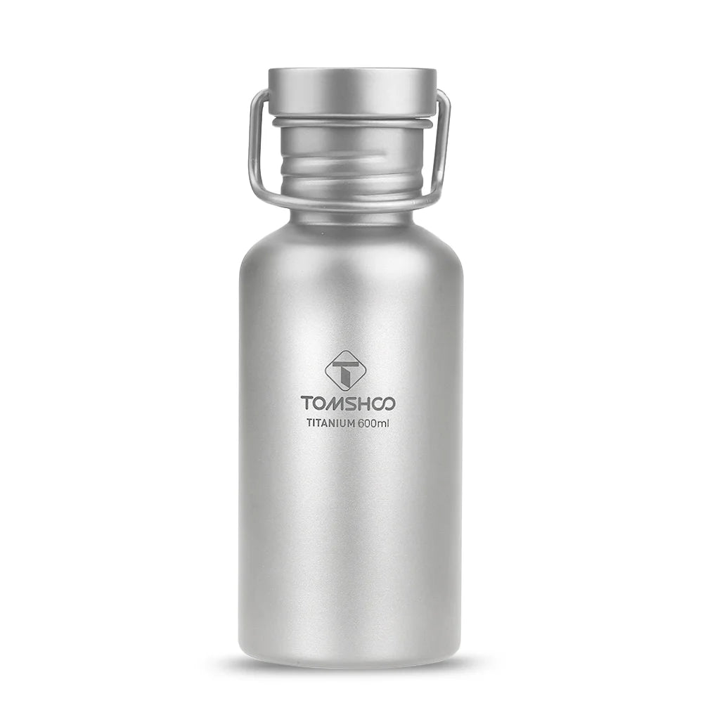600ml Full Titanium Water Bottle with Extra Lid Ultralight I738848