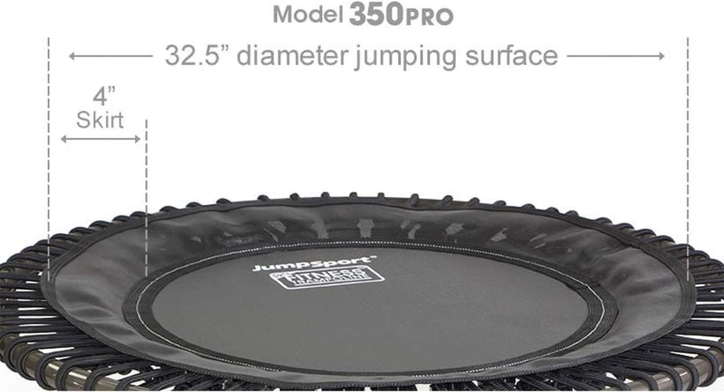 Black 39-Inch Fitness Rebounder Trampoline with Steel Handle Bar D261