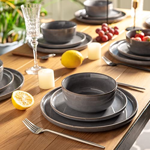12pc Stoneware Dinnerware Set, Service for 4 Z443100