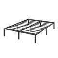 18 Inch Tall Heavy Duty Steel Slat Bed Frame Full Black A665233