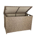 Rustic Brown Handwoven Wicker Storage Trunk, 42.3 Gallon M83596