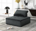 Armless Lounge Chair with Tufted Seat and Removable Cushion Cover Z1726