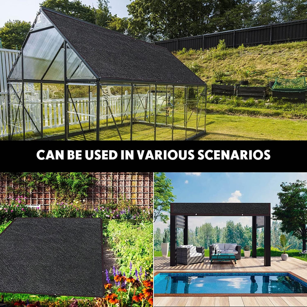 10 x 10 Feet Mesh Shade Panel with Grommets Dog Kennel Cover X69983