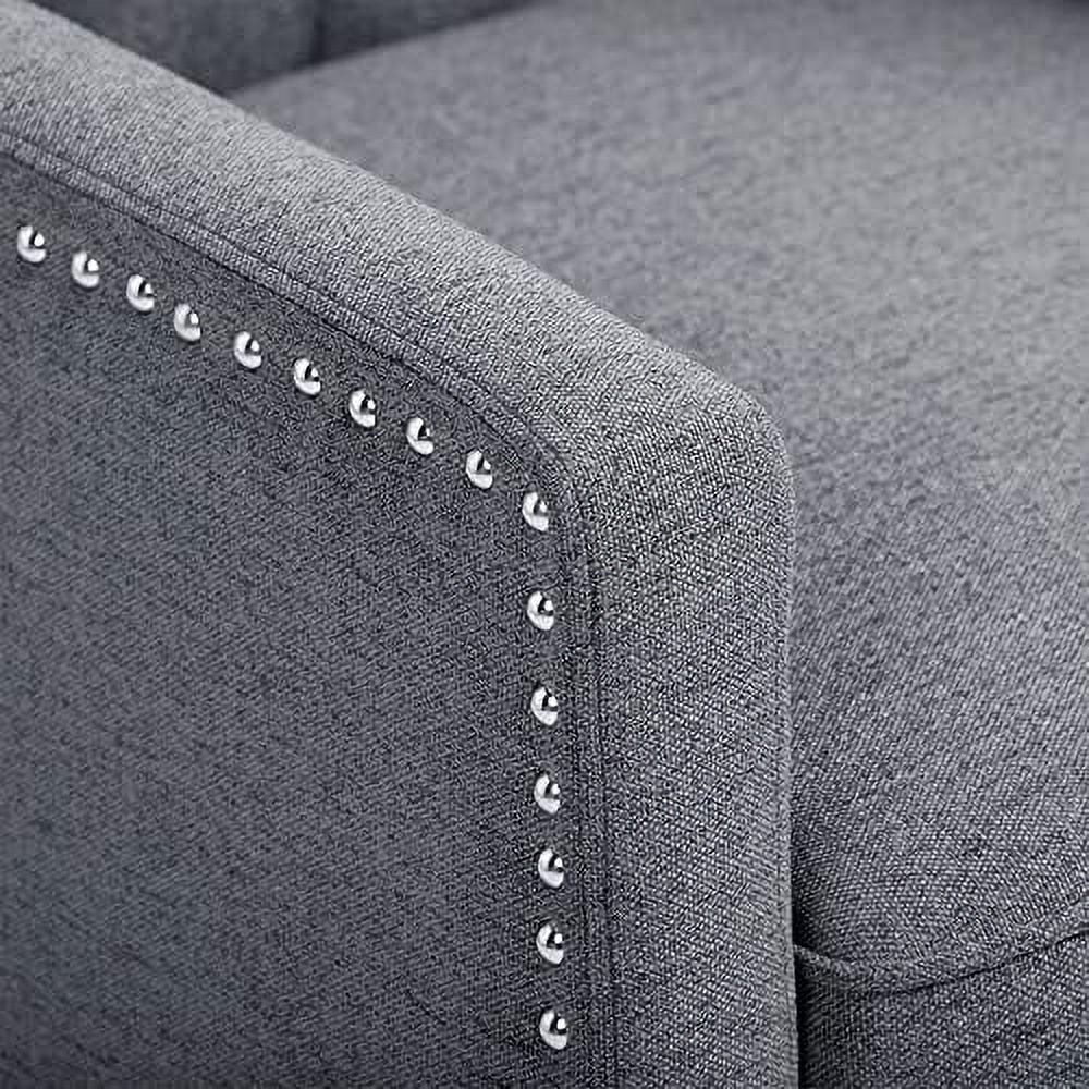 Beige Fabric Push Back Recliner Chair A64177