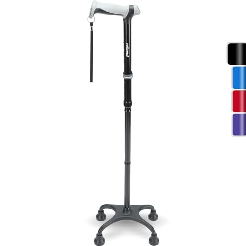 Quad Cane, Foldable Walking Cane with 4-Pronged Base Z889