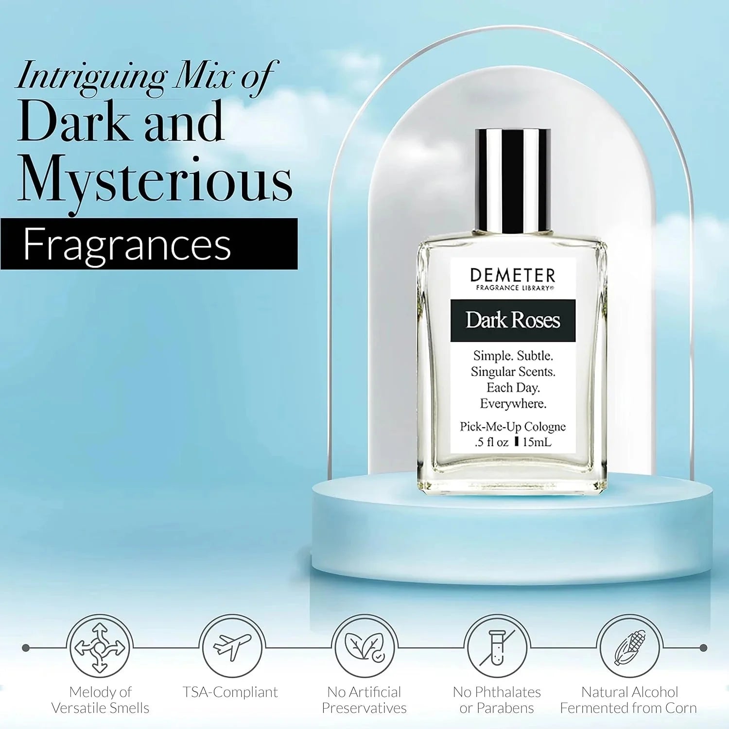 Dark Flowers Miniature Set of 4 Perfume Sampler Set J2792
