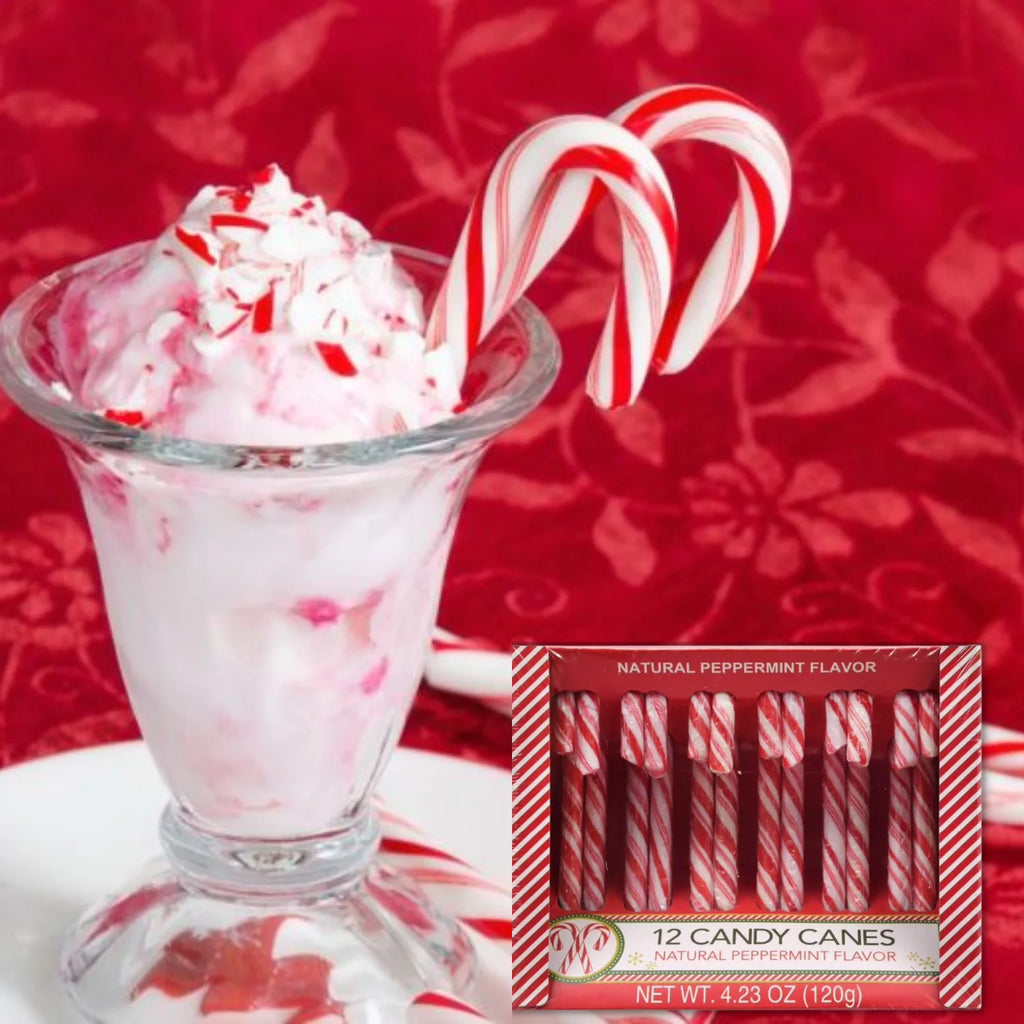 Red & White Peppermint Candy Canes Natural Peppermint Flavor 12pc Holiday Candy per Box Pack of 6 Total of 72ct C94847