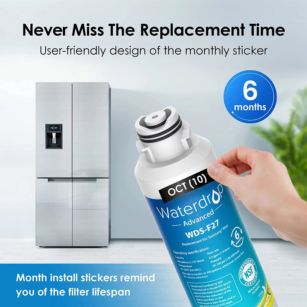 NSF 53&42 Certified Refrigerator Water Filter, 6 Filters M2547