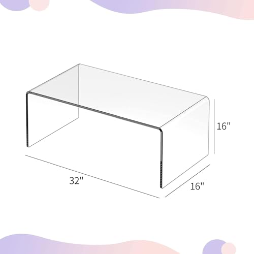 Acrylic Clear Rectangle Coffee Table W76945