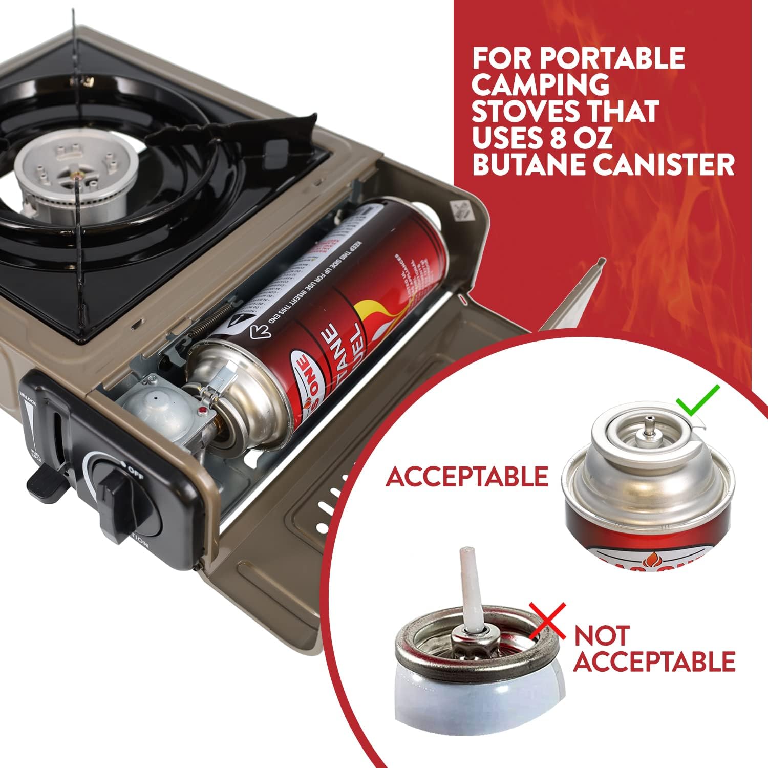 4 Pack Butane Fuel Canister V7880