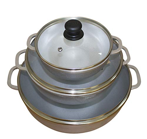 3-Piece Silver Caldero Dutch Oven Set G344755