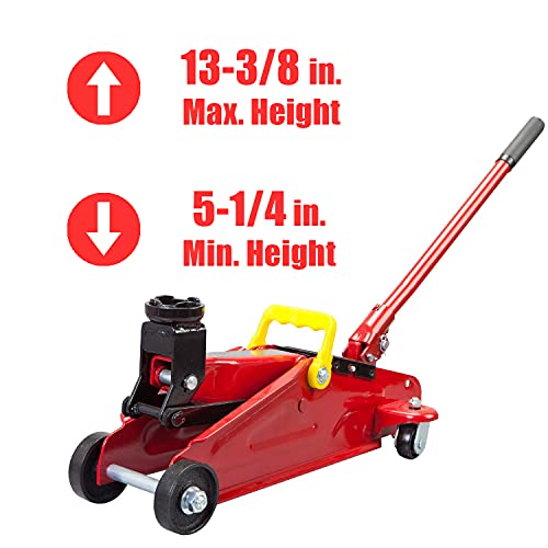2 Ton Hydraulic Trolley Floor Jack with 2 Jack Stands X600457