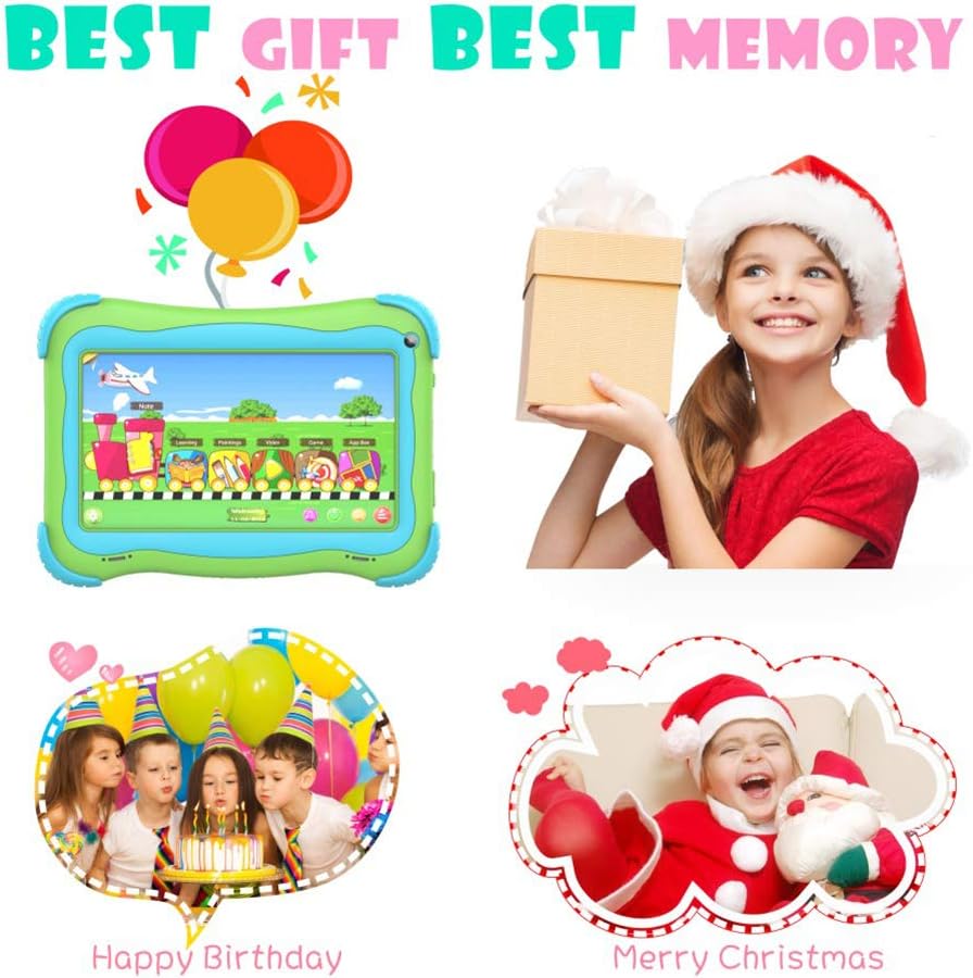 Green 7 Android Kids Tablet 1GB + 32GB Pack of 2 J643