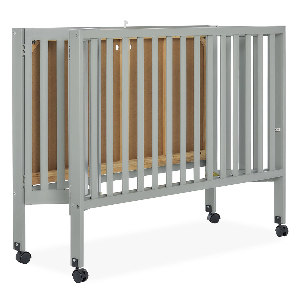 Cool Grey Full-Size Folding Crib R29005